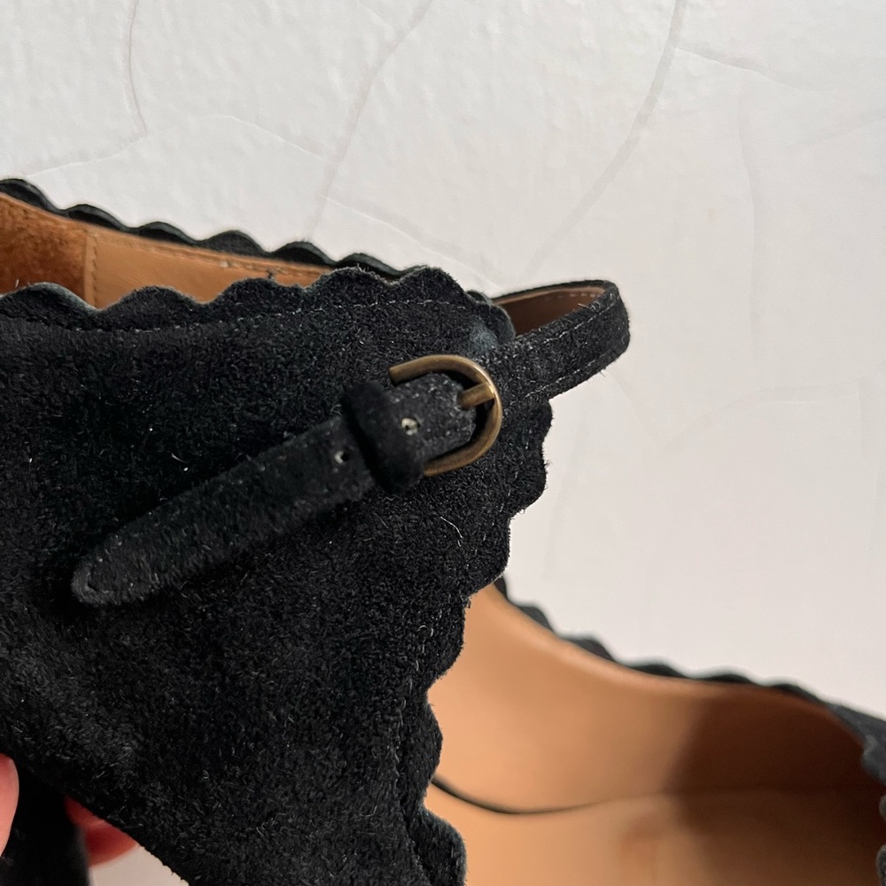 Aerin Mary Jane black suede heels 7.5 - Picture 13 of 14